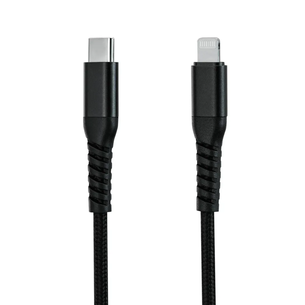 Linocell Premium Kevlar Kabler Og Adaptere|Lightning|USB-C- til Lightning-kabel Svart 0,5 m