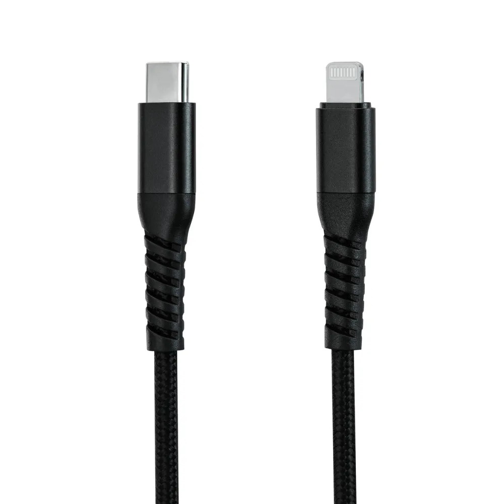 Linocell Premium Kevlar Kabler Og Adaptere|Lightning|USB-C- til Lightning-kabel Svart 0,5 m