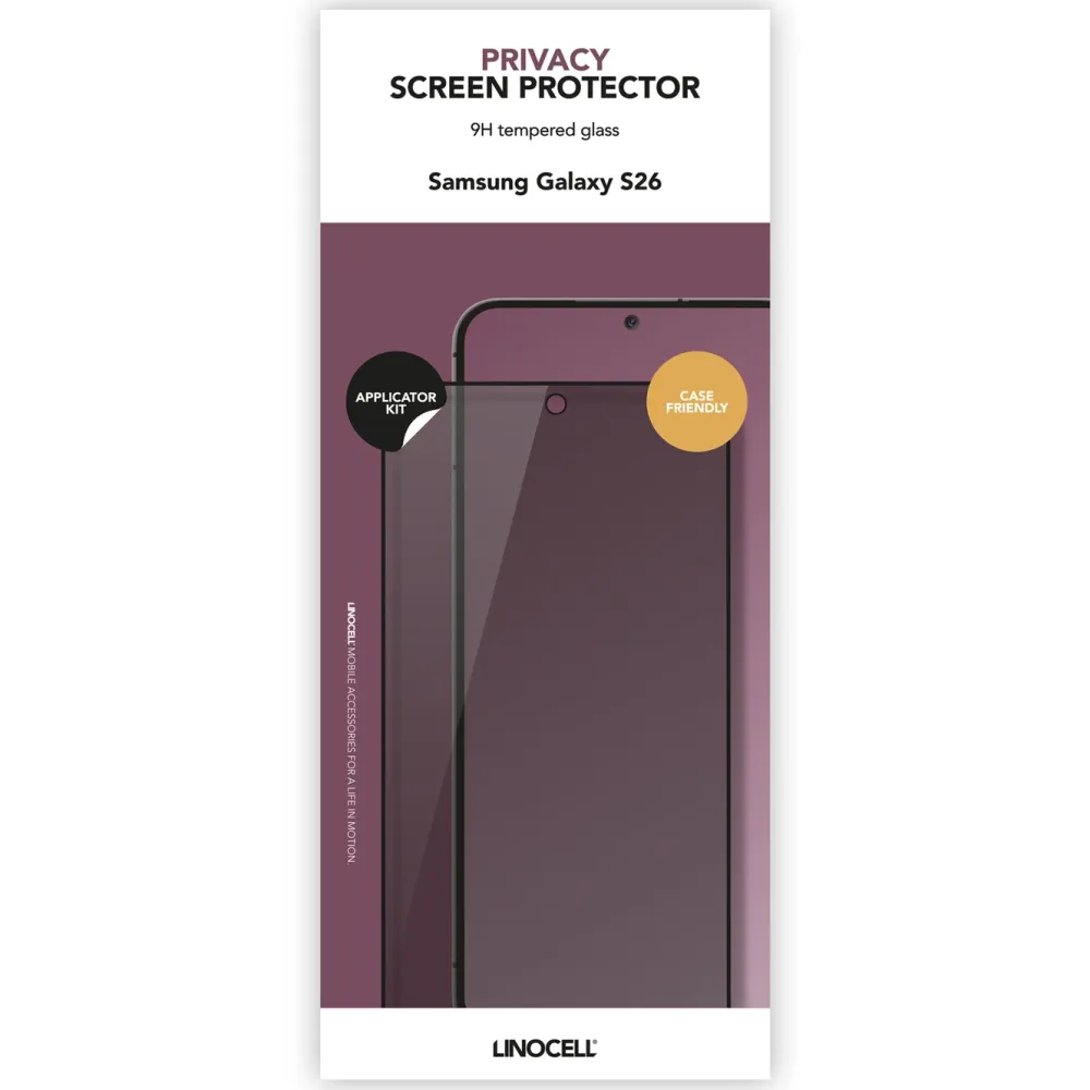 Linocell Skjermbeskytter|Privacy skjermbeskytter for Samsung Galaxy S26