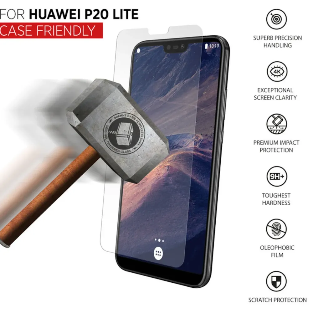 Linocell Skjermbeskytter|Skjermbeskytter i glass for Huawei P20 Lite