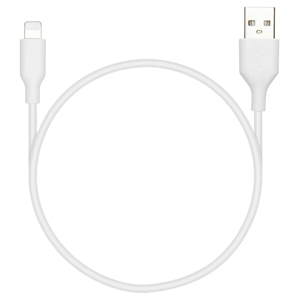 Linocell Kabler Og Adaptere|Lightning|USB-A til Lightning-kabel Hvit 0,5 m