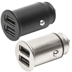 Linocell Mobiltelefonladere|USB-billader med to USB-porter 4,8 A Svart
