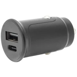 Linocell Mobiltelefonladere|USB-billader med USB-C- og A-port