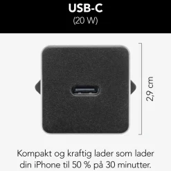 Linocell Iphone-Tilbehør|Ipad Og Tilbehør|USB-C-lader med PD 20 W