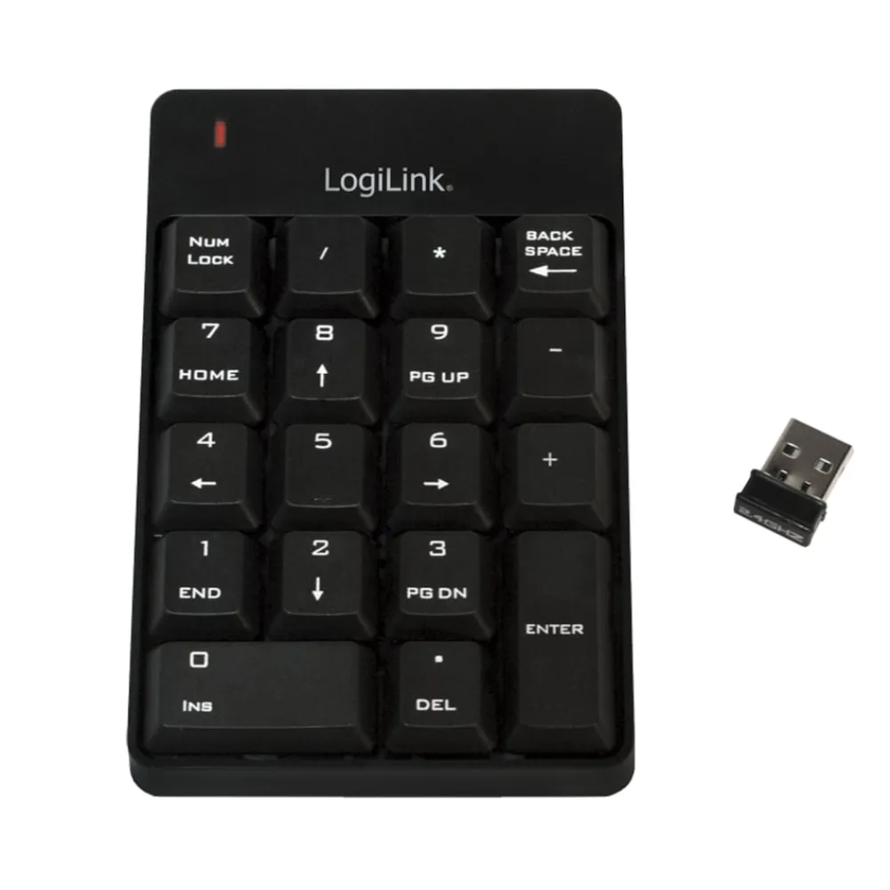 LogiLink Tastatur|Gaming Tastatur|Trådløst numerisk tastatur