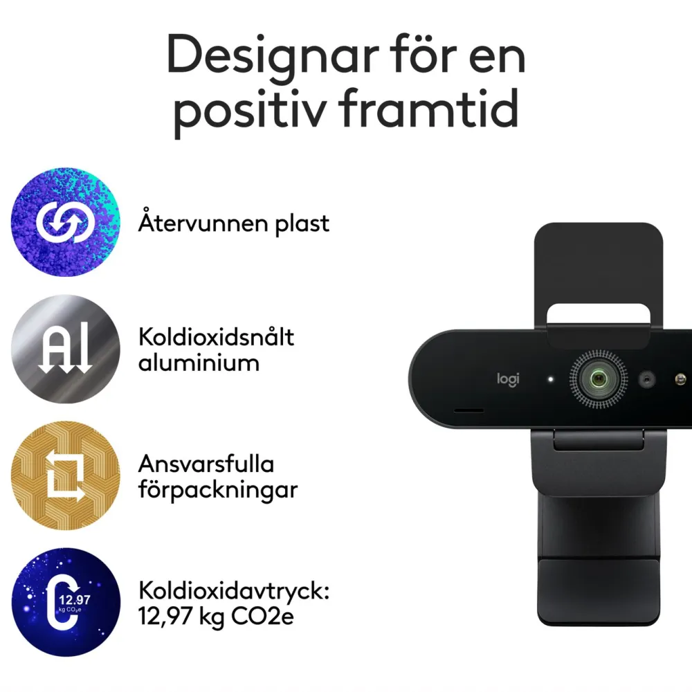 Logitech Hjemmekontor|Webkameraer|Brio 4K Webkamera
