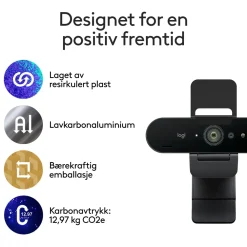 Logitech Hjemmekontor|Webkameraer|Brio 4K Webkamera