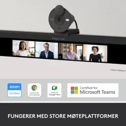 Logitech Hjemmekontor|Webkameraer|Brio 300 Webkamera med USB-C