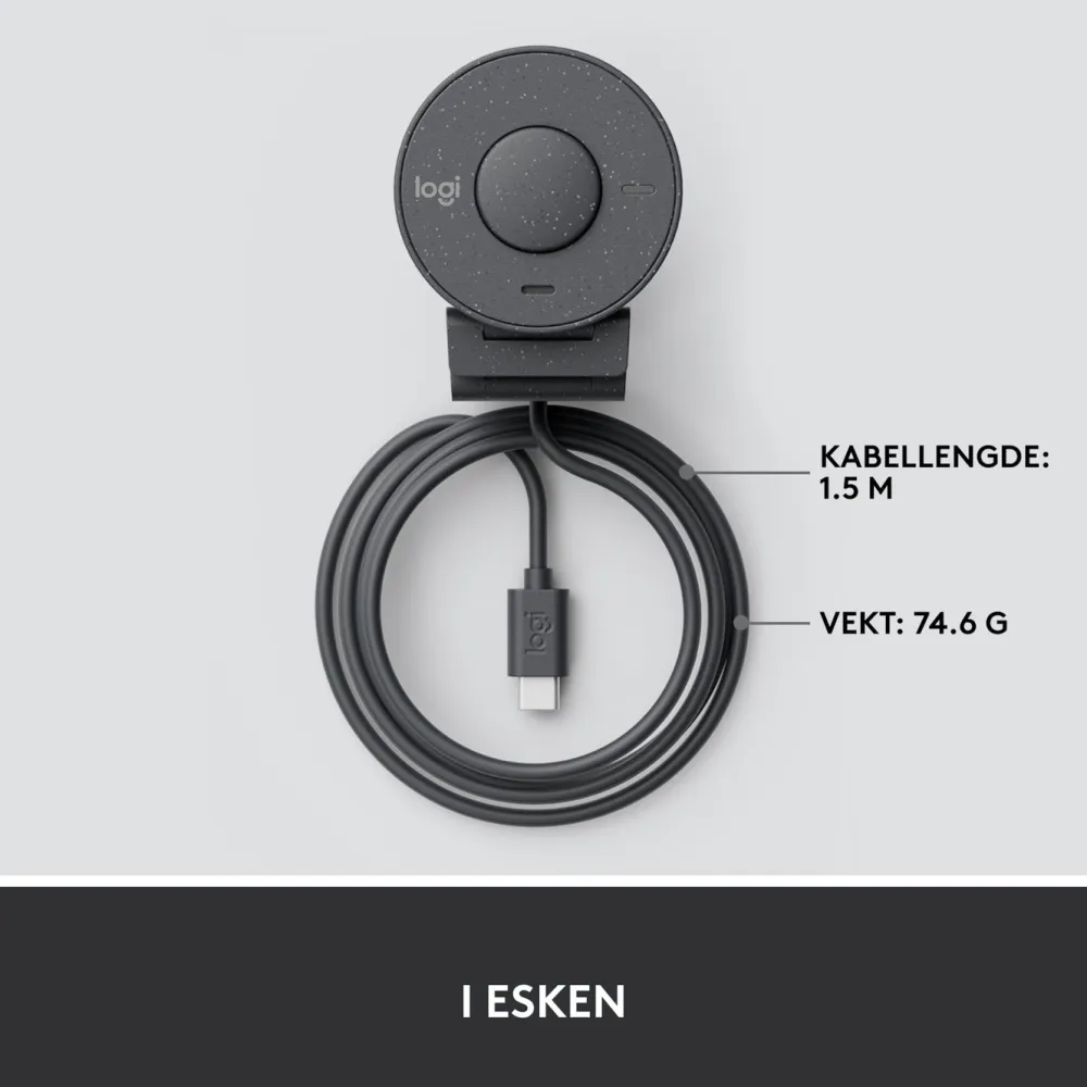 Logitech Hjemmekontor|Webkameraer|Brio 300 Webkamera med USB-C