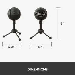 Logitech C Skjermbeskytter Og Deksel|Gamingskjermer|Blue Snowball USB-stereomikrofon Svart