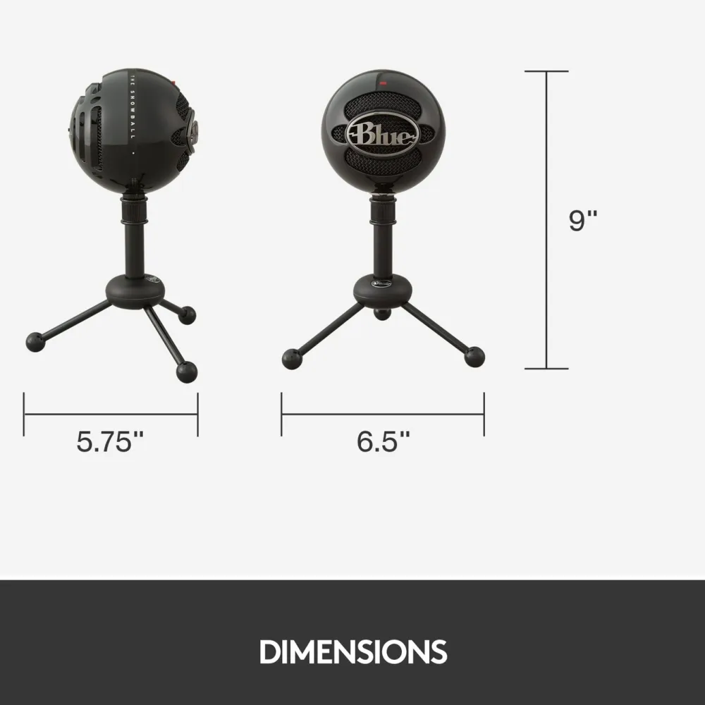 Logitech C Skjermbeskytter Og Deksel|Gamingskjermer|Blue Snowball USB-stereomikrofon Svart