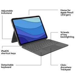 Logitech Tastatur|Ipad Og Tilbehør|Combo Touch for iPad Pro 11