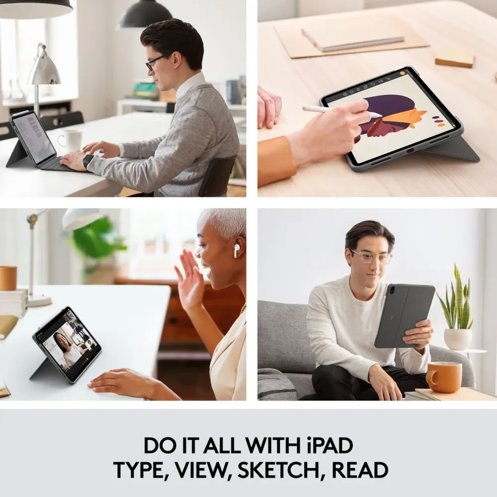 Logitech Tastatur|Ipad Og Tilbehør|Combo Touch Tastatur for iPad Air (4.-5. gen)