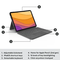 Logitech Tastatur|Ipad Og Tilbehør|Combo Touch Tastatur for iPad Air (4.-5. gen)