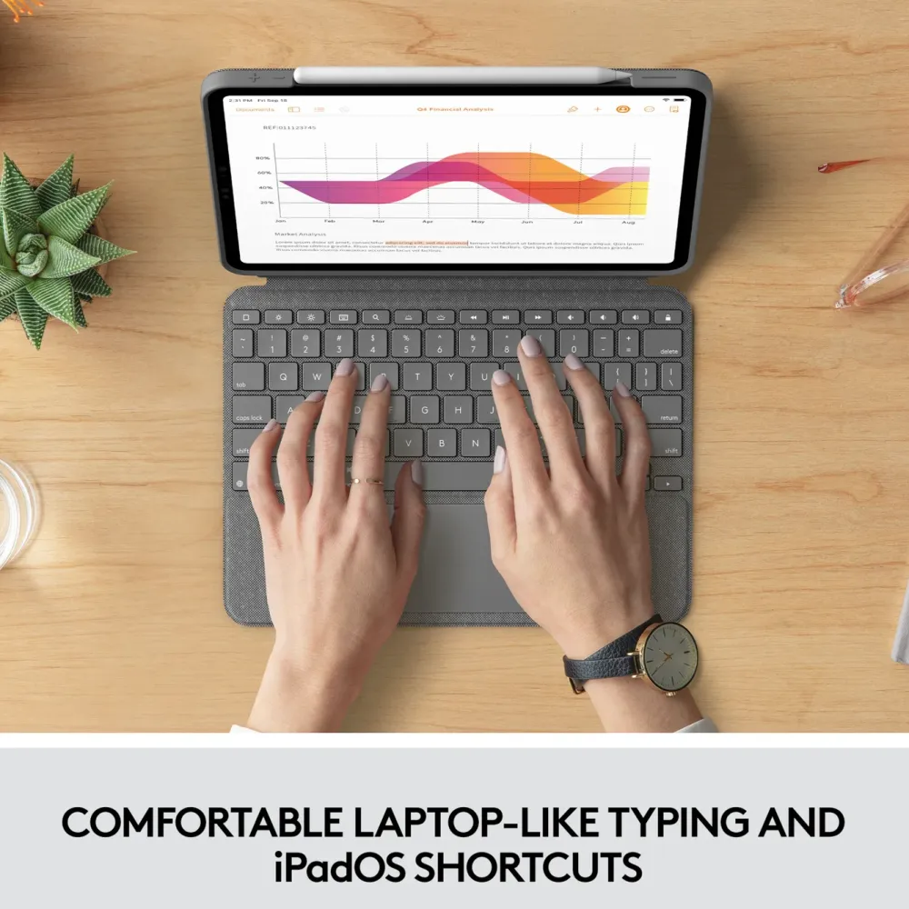 Logitech Tastatur|Ipad Og Tilbehør|Combo Touch Tastatur for iPad Air (4.-5. gen)