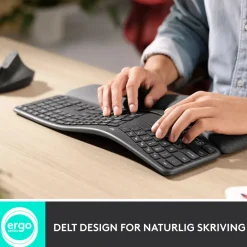 Logitech Datatilbehør|Ergonomi|Ergo K860 Ergonomisk tastatur