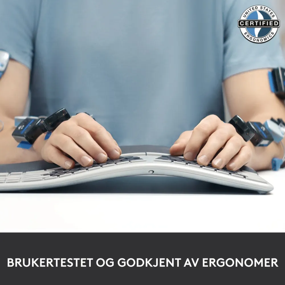 Logitech Datatilbehør|Ergonomi|Ergo K860 Ergonomisk tastatur