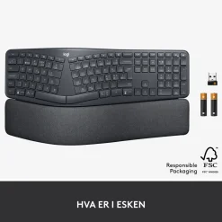 Logitech Datatilbehør|Ergonomi|Ergo K860 Ergonomisk tastatur