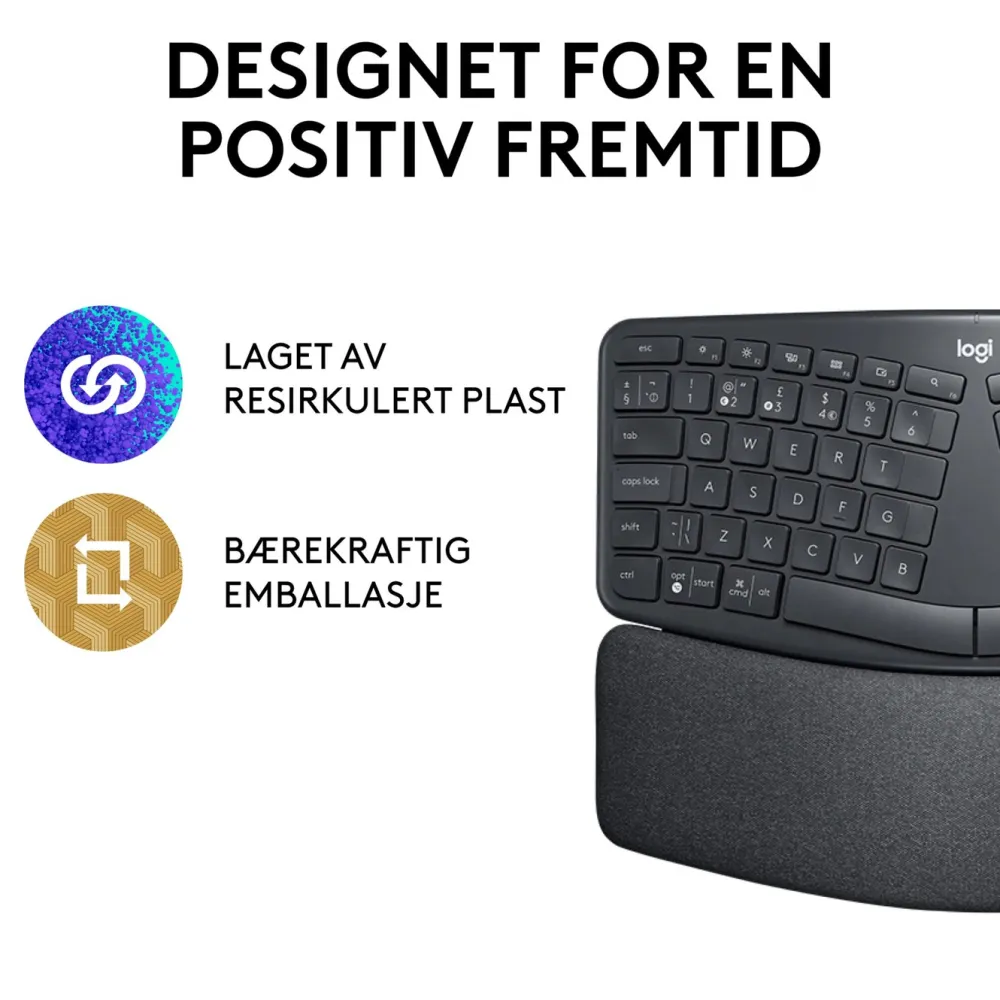 Logitech Datatilbehør|Ergonomi|Ergo K860 Ergonomisk tastatur
