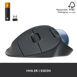 Logitech Datatilbehør|Datamus|Ergo M575 Trådløs datamus Svart