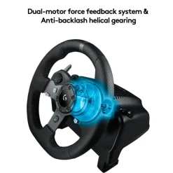 Logitech G Ratt Og Pedaler|920 Driving Force Ratt til Xbox og PC