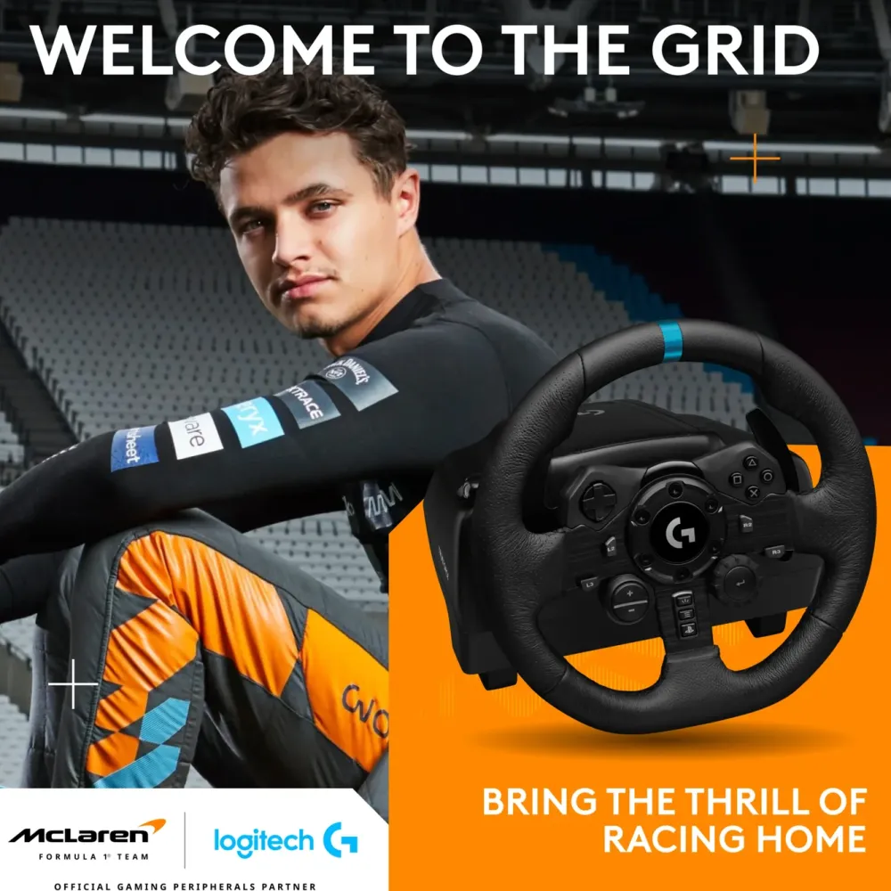 Logitech G Ratt Og Pedaler|923 Driving Force Ratt for Playstation og PC