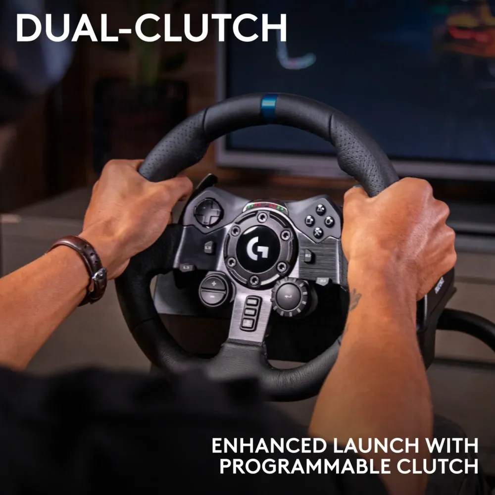 Logitech G Ratt Og Pedaler|923 Driving Force Ratt for Playstation og PC