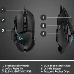 Logitech G Gaming Mus|Datamus|502 Hero Profesjonell gamingmus