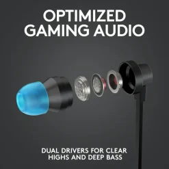 Logitech G Gaming Hodetelefoner|Hodetelefoner Og Hodesett|333 In-ear-gaminghodetelefoner Svart