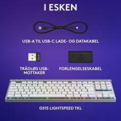 Logitech Tastatur|Gaming Tastatur|G515 Lightspeed TKL Trådløst gamingtastatur