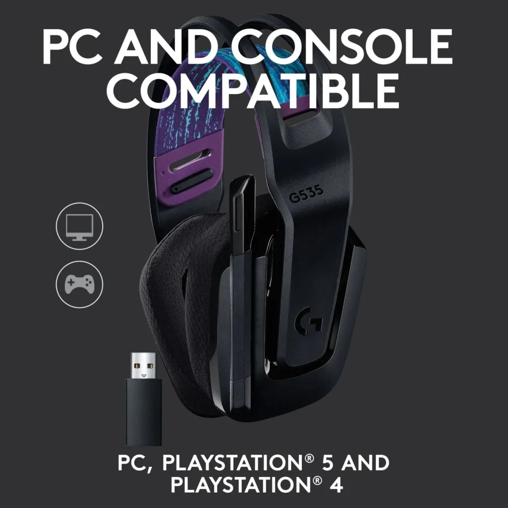 Logitech G Dataheadset|Gaming Hodetelefoner|535 Lightspeed Trådløst gamingheadset