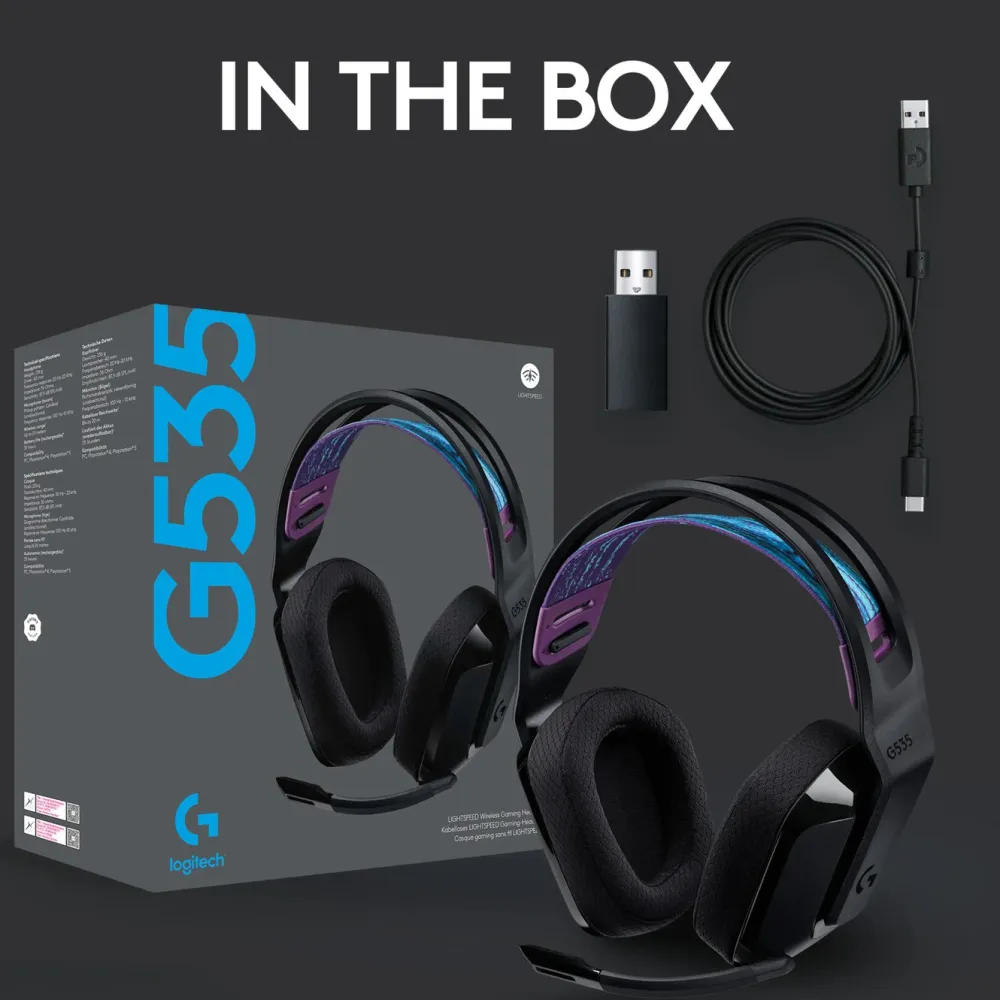 Logitech G Dataheadset|Gaming Hodetelefoner|535 Lightspeed Trådløst gamingheadset
