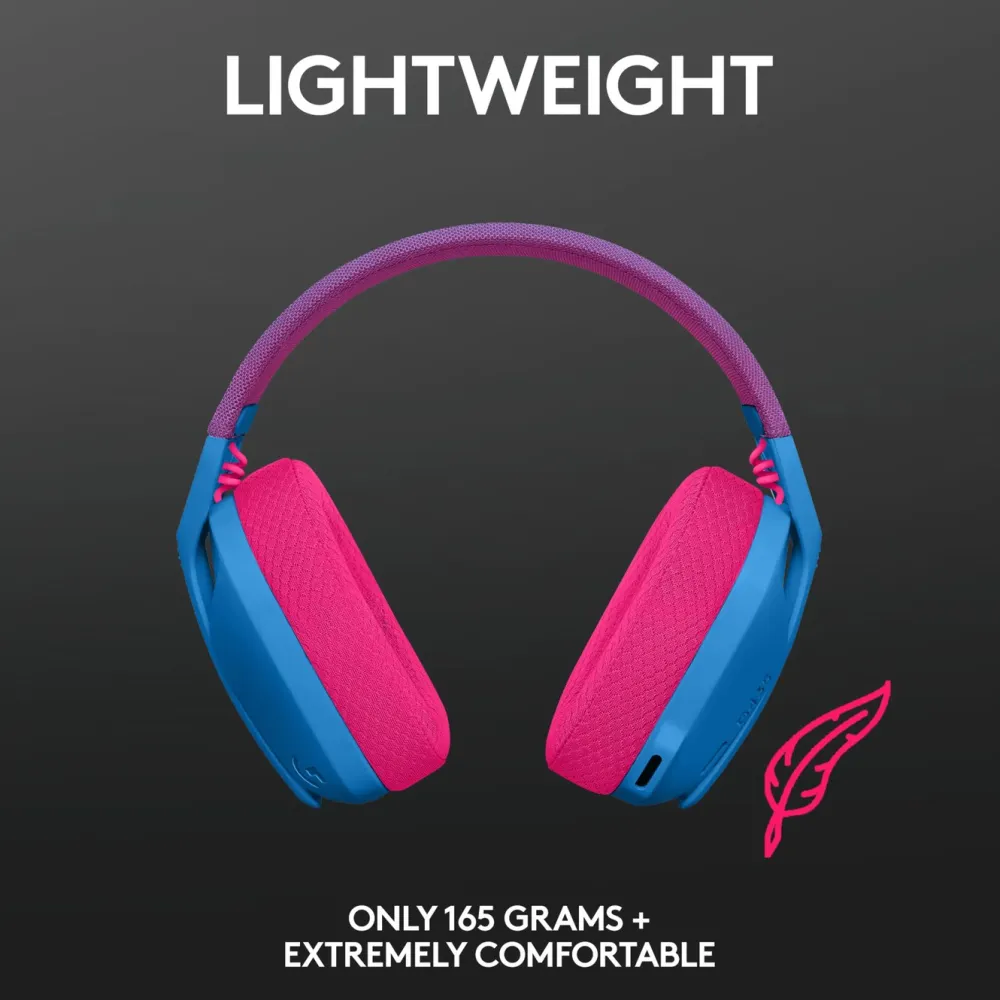 Logitech G Dataheadset|Gaming Hodetelefoner|435 Lightspeed Trådløst gamingheadset