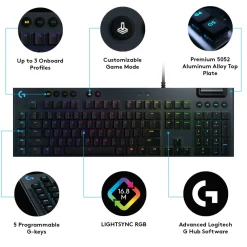 Logitech G Tastatur|Gaming Tastatur|815 Mekanisk tastatur GL Clicky