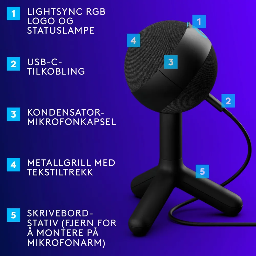 Logitech G Streaming|Mikrofoner|Yeti Orb