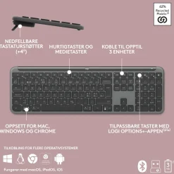 Logitech Tastatur|Gaming Tastatur|K950 Signature Slim Trådløst tastatur