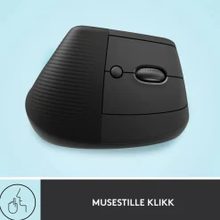 Logitech Datatilbehør|Datamus|Lift Vertikal datamus Graphite