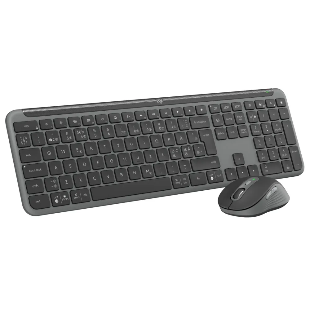 Logitech Tastatur|Gaming Tastatur|MK950 Signature Slim Trådløst tastatur og mus
