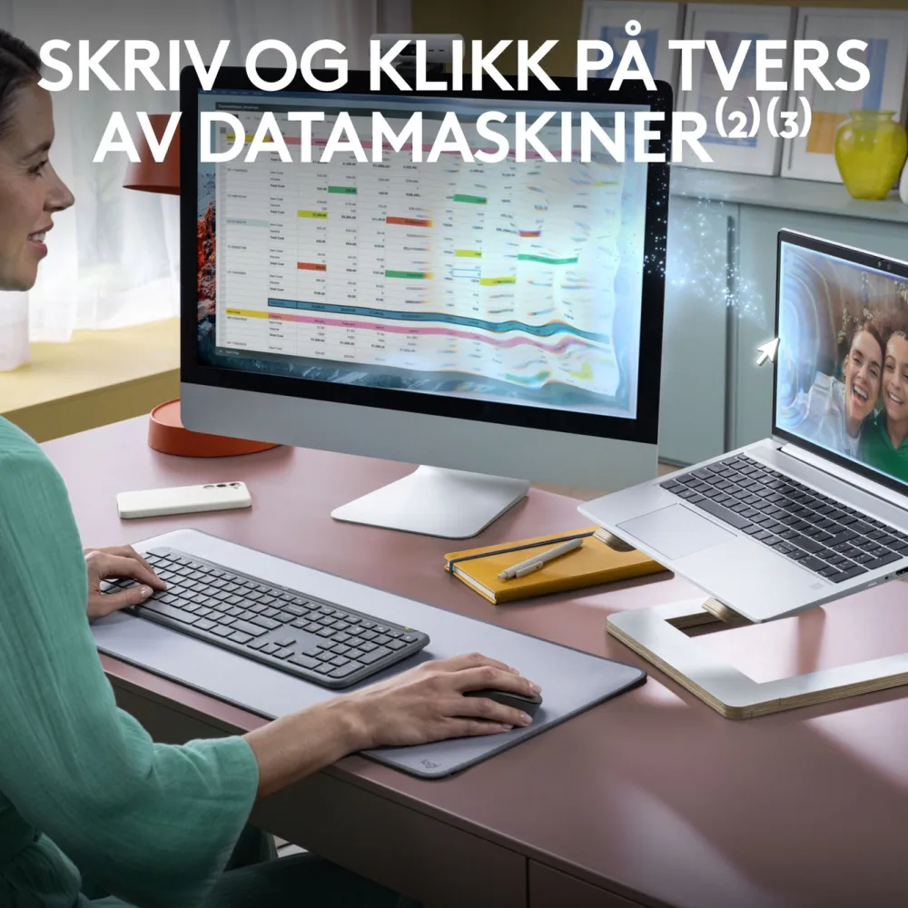 Logitech Tastatur|Gaming Tastatur|MK950 Signature Slim Trådløst tastatur og mus