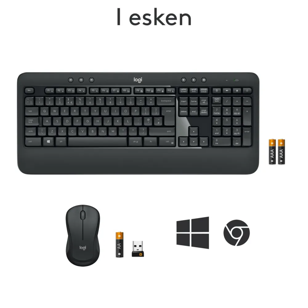Logitech Tastatur|Gaming Tastatur|MK540 Trådløst tastatur og mus