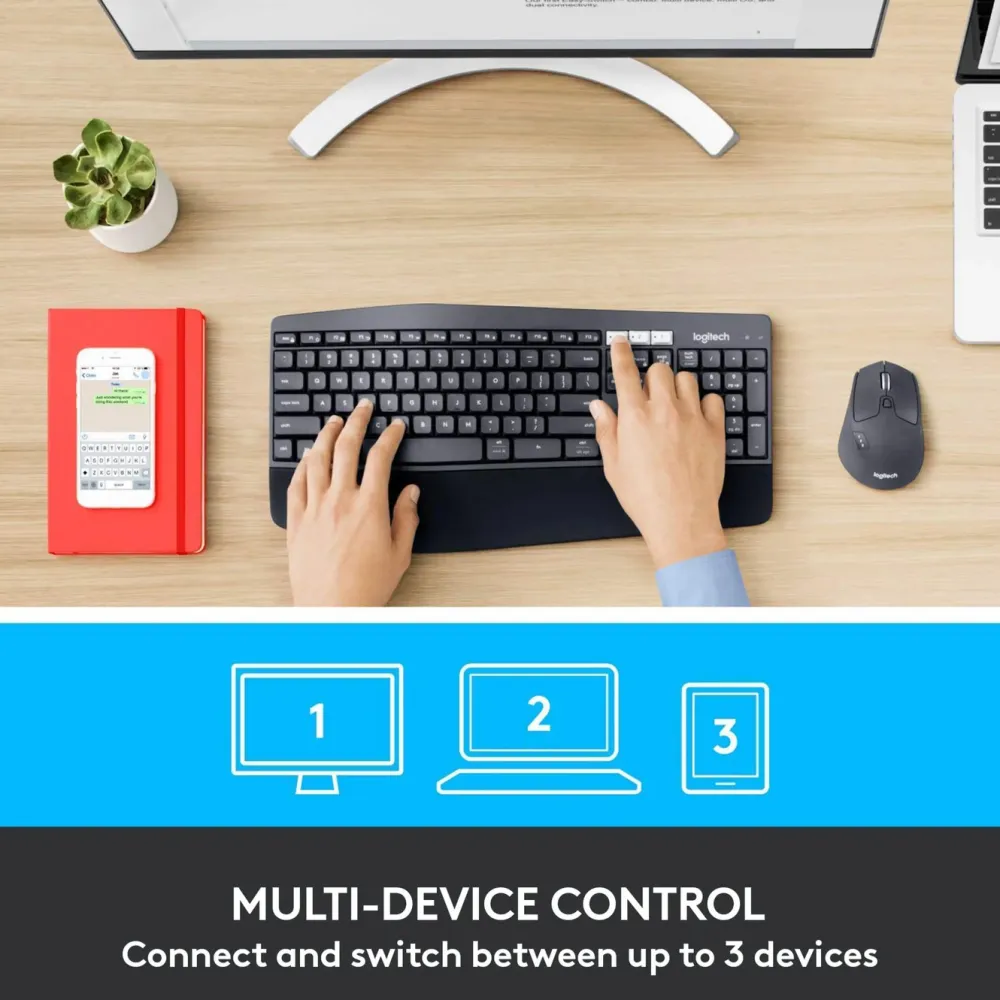 Logitech Datatilbehør|Tastatur|MK850 Trådløst tastatur og mus