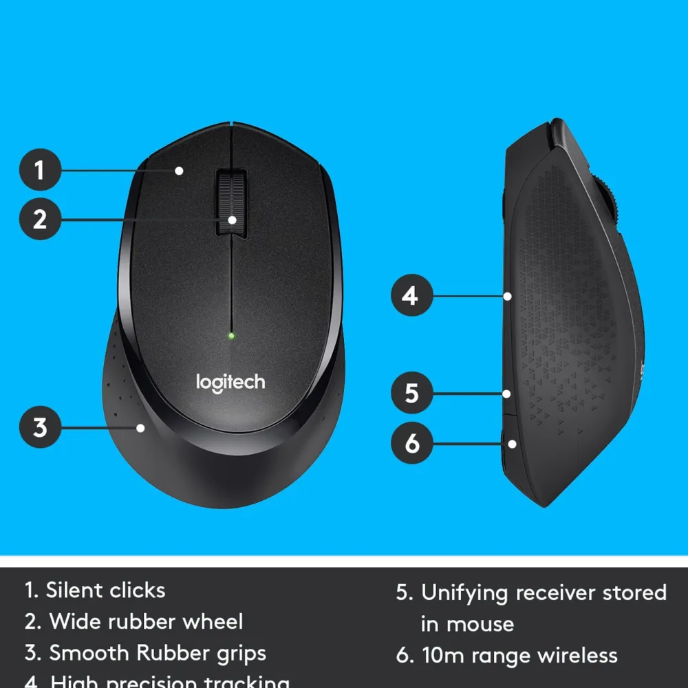 Logitech Datamus|M330 Silent Stille trådløs mus