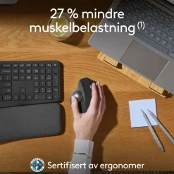 Logitech Datatilbehør|Ergonomi|MX Ergo S Ergonomisk mus med styrekule