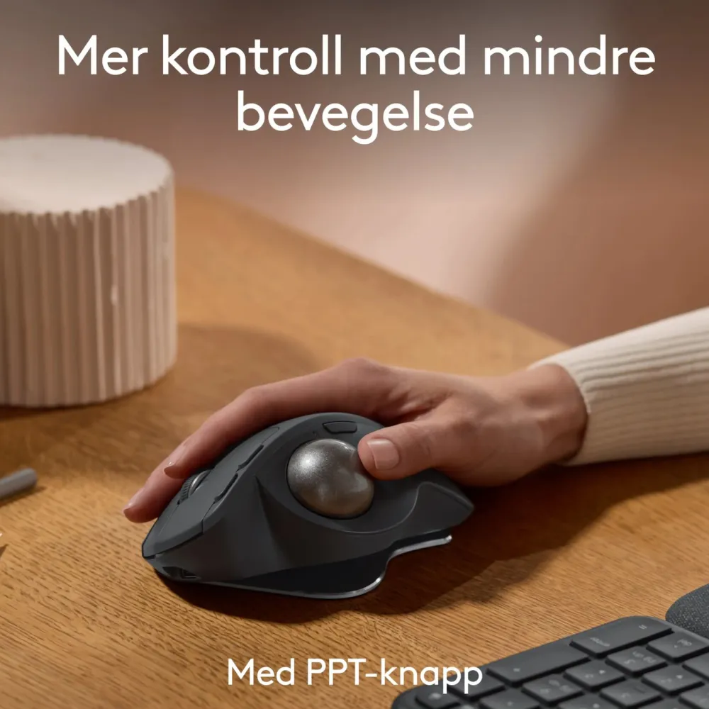 Logitech Datatilbehør|Ergonomi|MX Ergo S Ergonomisk mus med styrekule