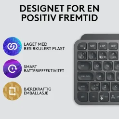 Logitech Tastatur|Gaming Tastatur|MX Keys Mini Trådløst tastatur Grå