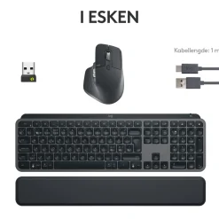 Logitech Tastatur|Gaming Tastatur|MX Keys S COMBO Trådløst tastatur og Mus