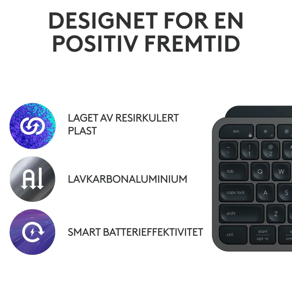 Logitech Lagring|Tegnebrett|MX Keys S Trådløst tastatur