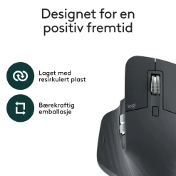 Logitech Datatilbehør|Ergonomi|Mx Master 3s Trådløs datamus