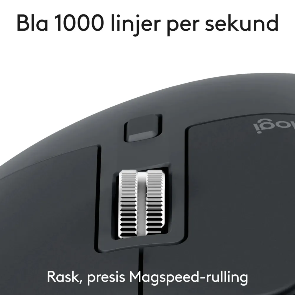 Logitech Datatilbehør|Ergonomi|Mx Master 3s Trådløs datamus