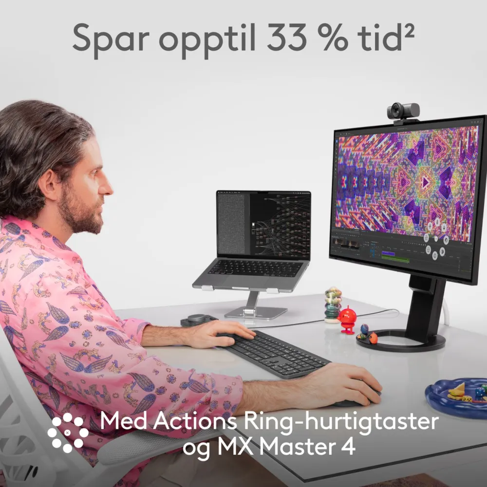 Logitech Datatilbehør|Ergonomi|MX Master 4 Trådløs ergonomisk mus Graphite